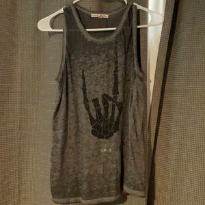 Express distressed graphic tank